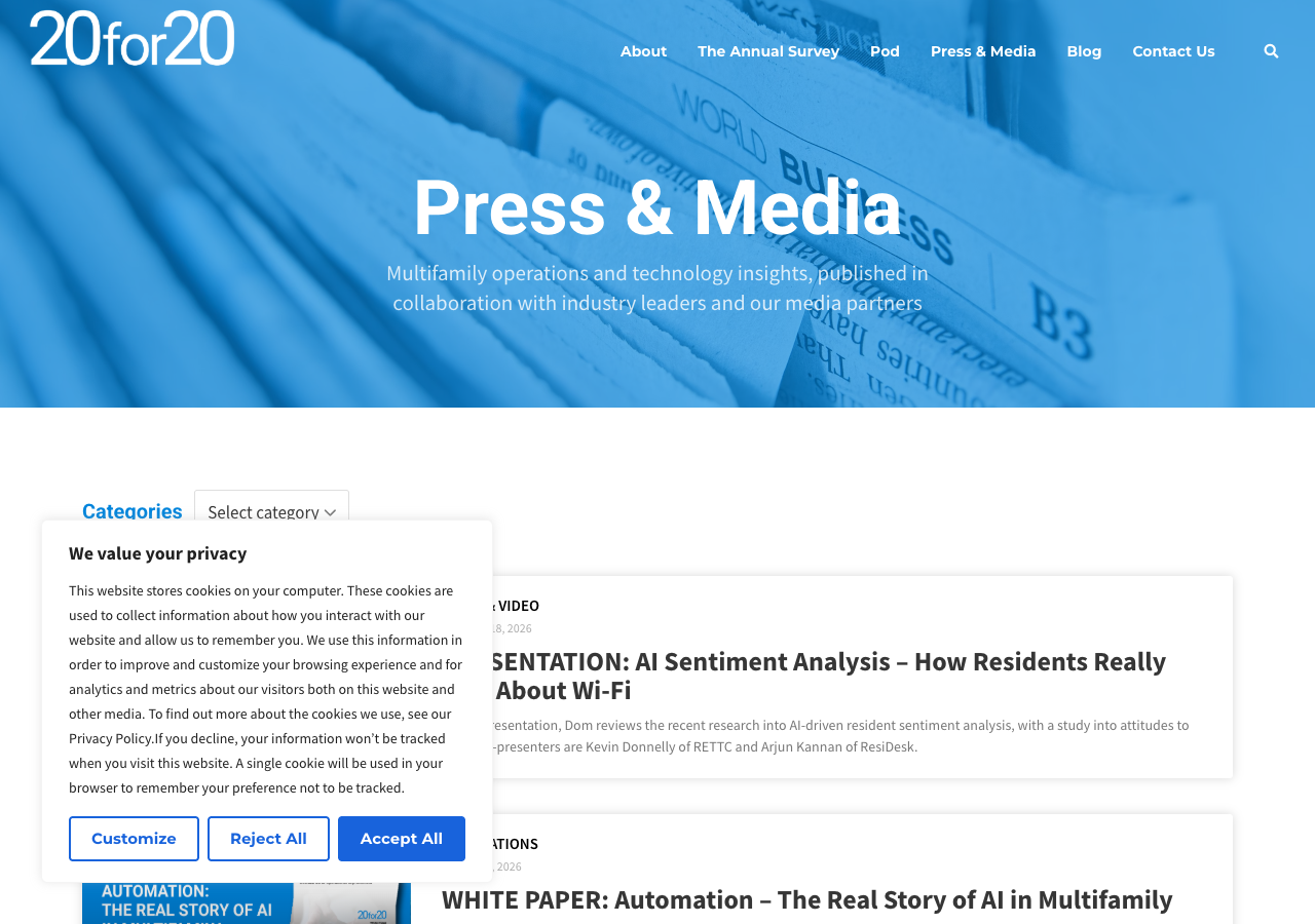 20for20 press and media page preview